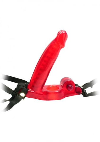 Double Penetrator Strap-On C-Ring (Red)