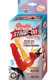 Double Penetrator Strap-On C-Ring (Red)