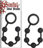 Sinful Anal Beads - Black