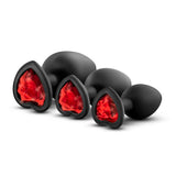 Blush Luxe Bling Plugs Training Kit - Black w/Red Gems