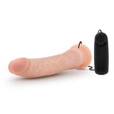 Dr. Skin - 8.5 Inch Vibrating Realistic Cock  With Suction Cup - Vanilla