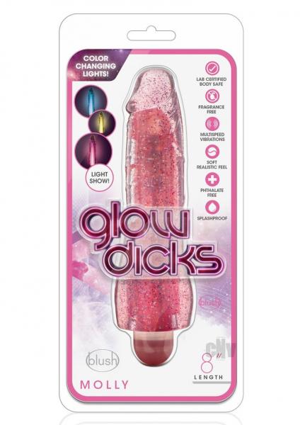 Blush Glow Dicks Glitter Vibrator Molly - Pink