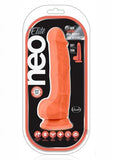 Blush Neo Elite 7.5 Silicone Dual Density Cock w/Balls - Neon Orange
