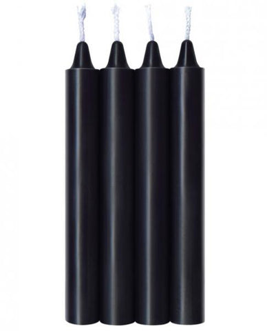 The 9's Make Me Melt Sensual Warm Drip Candles - Jet Black Pack of 4