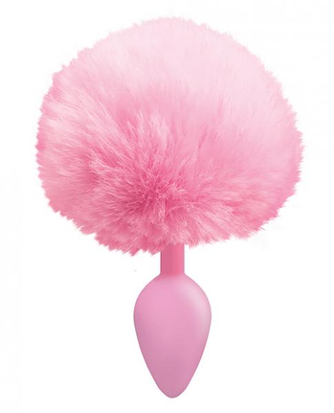 The 9's Cottontails Silicone Bunny Tail Butt Plug - Pink