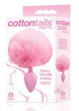 The 9's Cottontails Silicone Bunny Tail Butt Plug - Pink