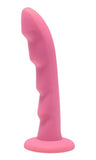 Strap U Ripples Silicone Harness Dildo - Pink