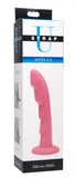 Strap U Ripples Silicone Harness Dildo - Pink