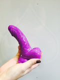 SILICONE CURVY 4 SUCTION CUP DILDO PURPLE