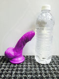 SILICONE CURVY 4 SUCTION CUP DILDO PURPLE