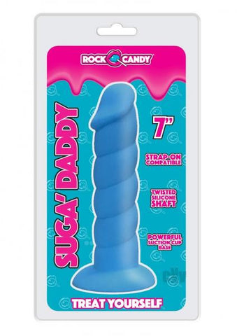 Rock Candy Suga Daddy 7 Silicone Dildo - Blue