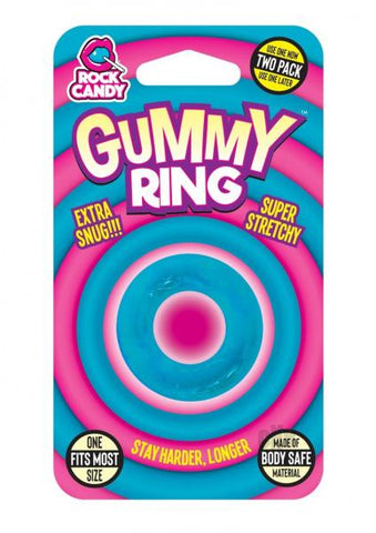 Rock Candy Gummy Ring - Blue