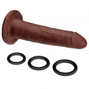 Cloud 9 Novelties Dual Density Real Touch 7 Inch With No Balls - Brown