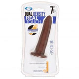 Cloud 9 Novelties Dual Density Real Touch 7 Inch With No Balls - Brown