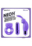 Neon Luv Touch Vibrating Couples Kit - Purple