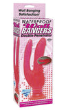 Waterproof Wall Bangers Double Penetrator Pink Suction Cup