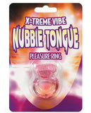 Nubbie Tongue Magenta Pink Vibrating Cock Ring