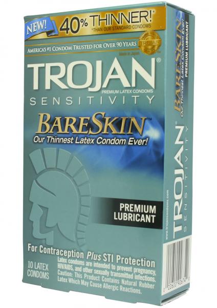 Trojan Bare Skin Lubricated Condoms (10)