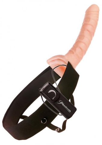 10 inches Vibrating Hollow Strap On