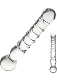 Joystick Glass Dildo Wand Anal & G-Spot Clear