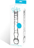 Joystick Glass Dildo Wand Anal & G-Spot Clear