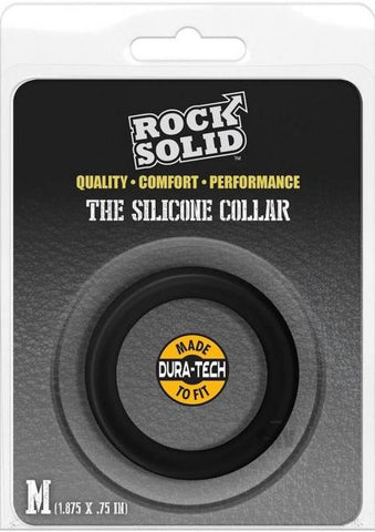 Rock Solid Silicone Black C Ring, Medium (1 7/8in) In A Clamshell