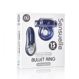 Sensuelle Remote Control Cockring 15 Function Rechargeable Waterproof -blue