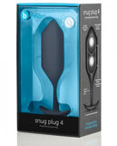 B-Vibe Snug Plug 4 Black 9oz Weight