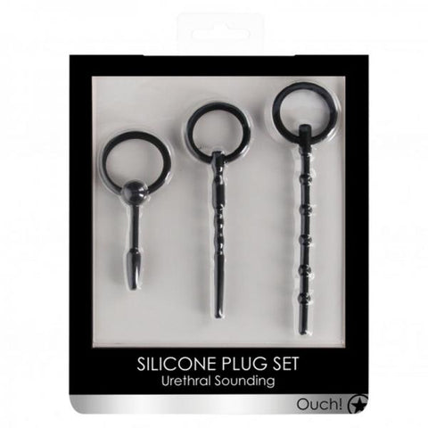 Ouch! Urethral Sounding Plug Set - Black