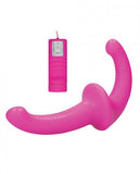 Ouch Vibrating Silicone Strapless Strap On Pink