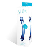 Glas 6 inches Curved Glass G-Spot Dildo Blue