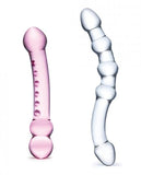 Double Pleasure Glas Dildo Set 2pc