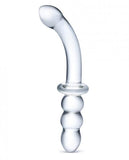 8"  Ribbed G-Spot Glass Dildo