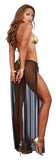 Gypsy Dancer Costume Black & Gold O/S