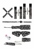 Printed Bondage Kit - Love Street Art Fashion - Black