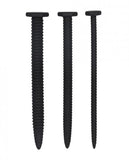 Silicone Screw Plug Set - Urethral Sounding - Black