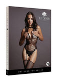 Contrast Suspender Bodystocking
