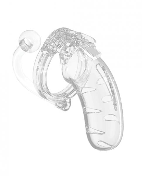 Mancage Chastity Cock Cage With Butt Plug #11 Clear Medium