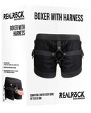 Realrock Boxer with Harness Black O/S