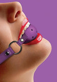 Ouch Gag Ball Leather Straps O/S