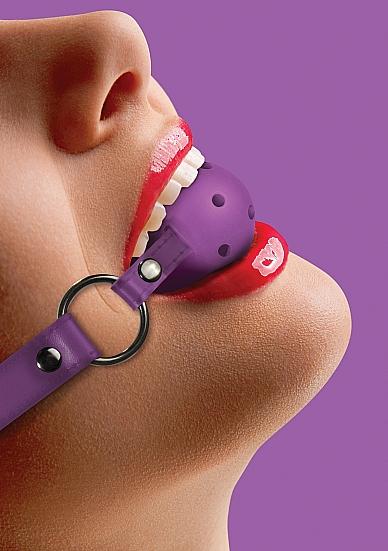 Ouch Gag Ball Leather Straps O/S