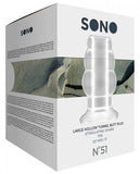 Sono No 51 Large Hollow Tunnel Butt Plug 5 Inches Translucent