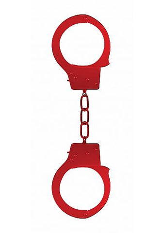 Ouch Beginners Handcuffs Metal Red