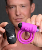 Remote Control 28x Vibrating Cock Ring And Bullet - Purple