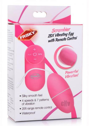 28x Scrambler Vibrating Egg With Remote Control - Pink