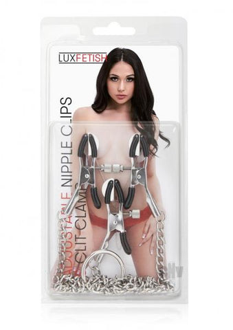 Lux Fetish Adjustable Nipple And Clit Clamp