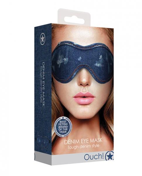 Ouch! Denim Eye Mask - Roughened Denim Style - Blue