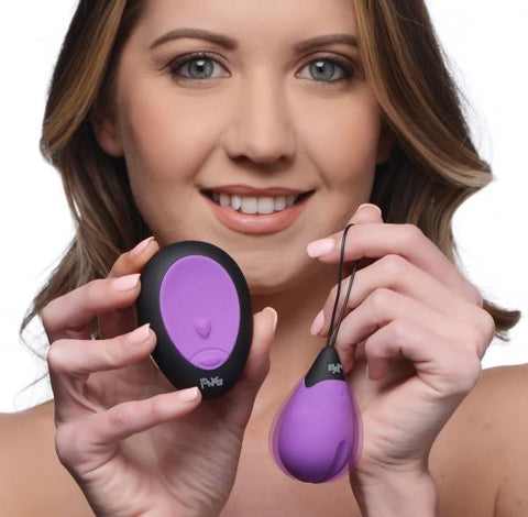 10x Silicone Vibrating Egg - Purple