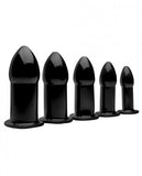 Expansion Anal Dilator Set Butt Plug Training Kit Black 5 Plug Plugs