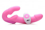 Urge Silicone Strapless Strap On Vibrating With Remote Pink